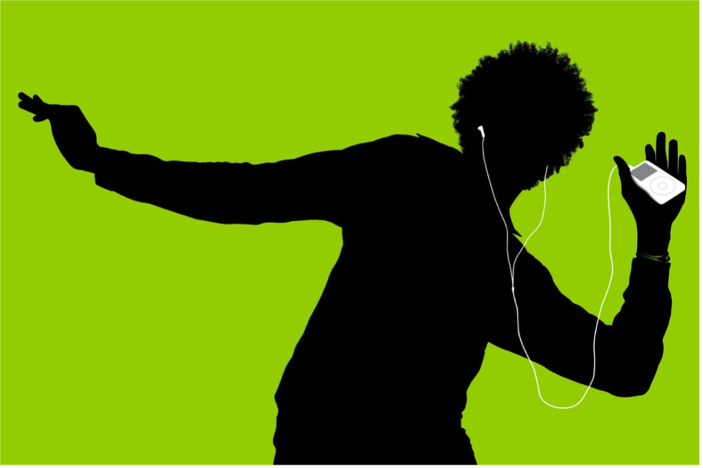 person with iPod
